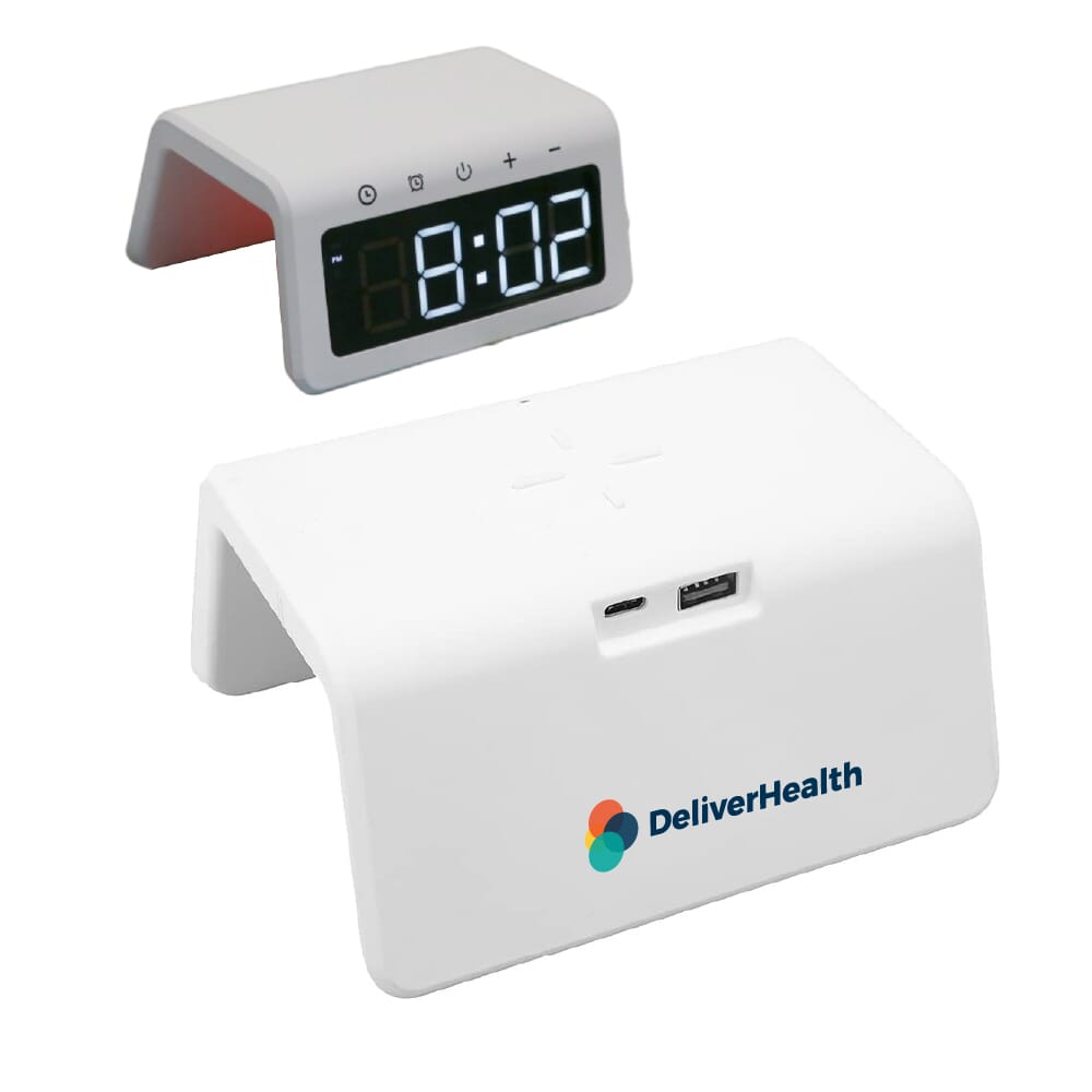 Wireless Charging Hub With Ambient Light and Display Clock